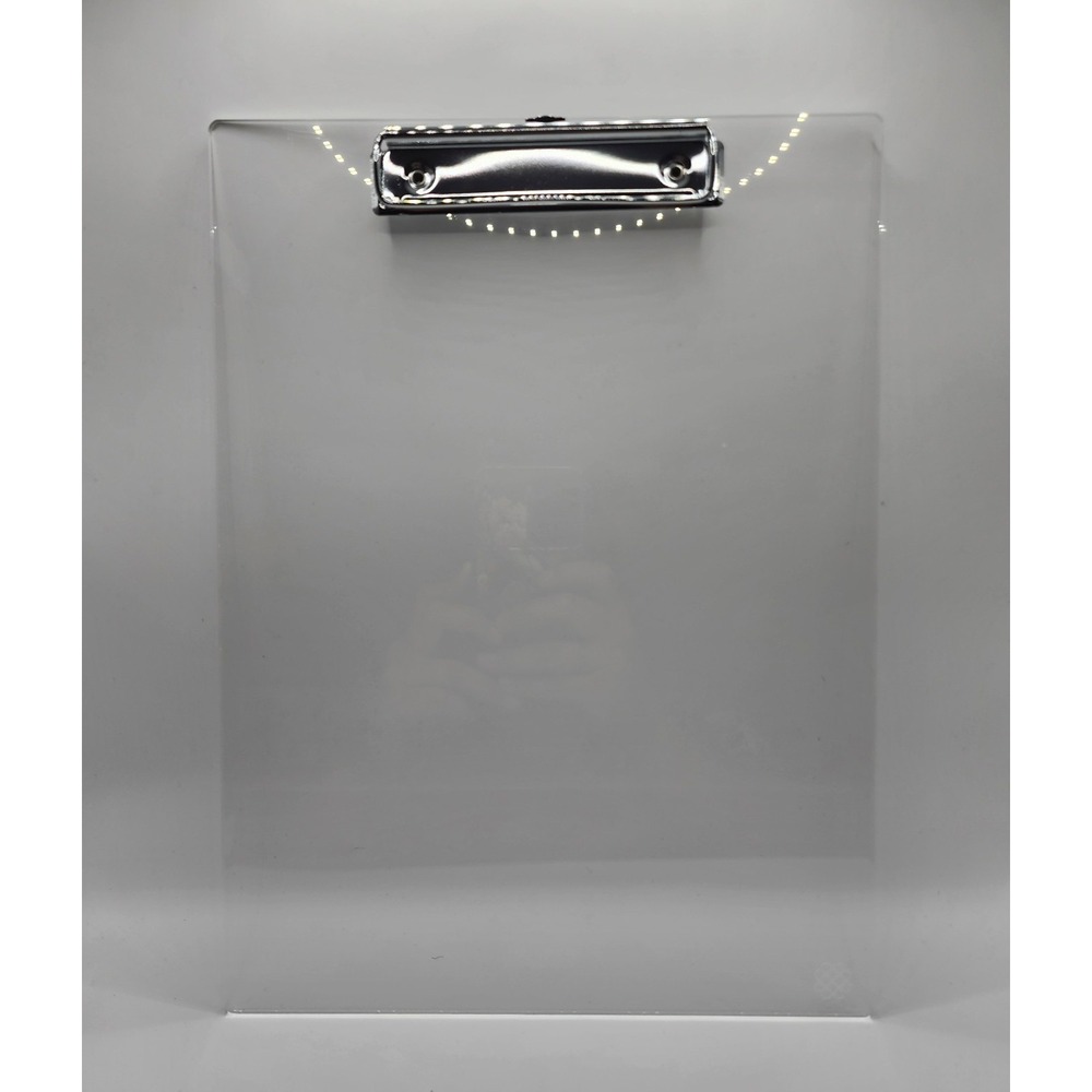 Salt by Sabrina Acrylic Clipboard Silver Clip Clear Office Desk New Sealed